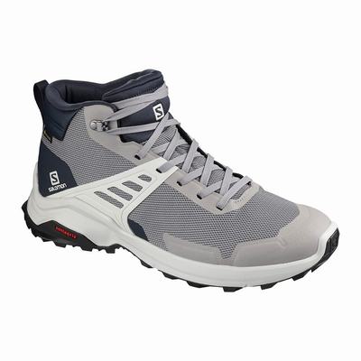Pánské Trekové Boty Salomon X RAISE MID GORE-TEX Šedé/Tmavě Blankyt SA86132-345